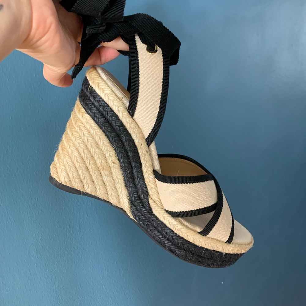 Cream & Black Handmade Espadrille from Spain